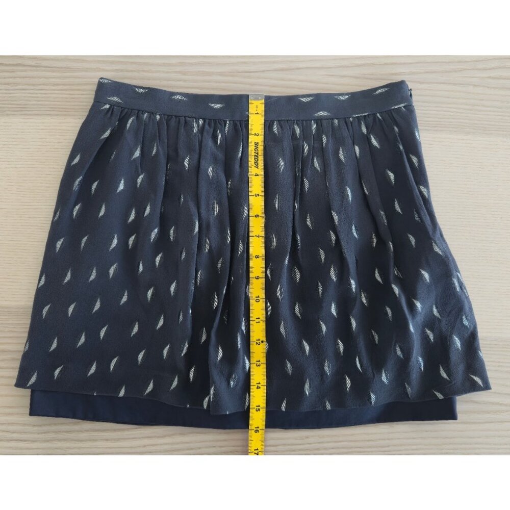 Club Monaco Silk Metallic Leaf Mini Skirt - Picture 6 of 8